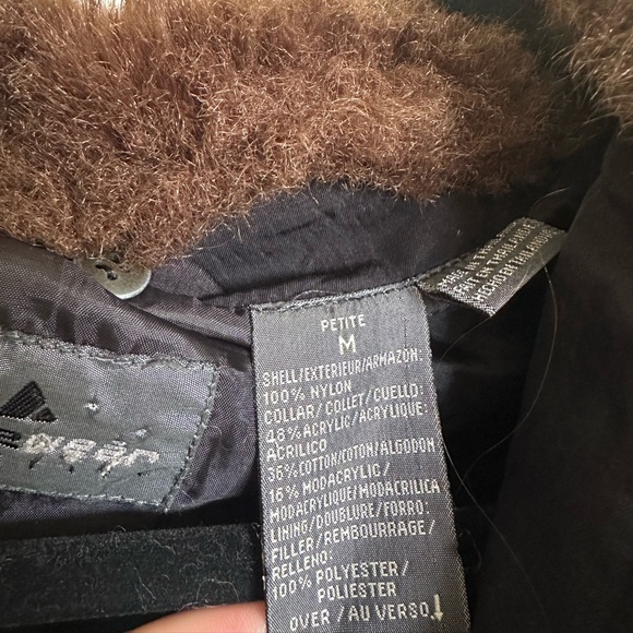 VINTAGE 90s Lizwear Liz Claiborne Bomber Jacket, Black Aviator • Medium Petite - Picture 7 of 7